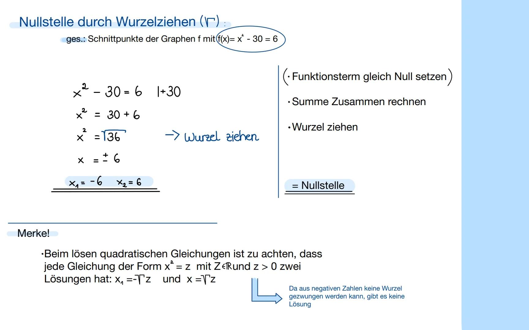 Nullstellen:
Die Bedingung für die Nullstellen X einer Funktion f lautet: f(x) = 0
ул
-2
T-1
1
f(x)=x-2
2
Mathe
=> einfache Nullstellen
- Sc