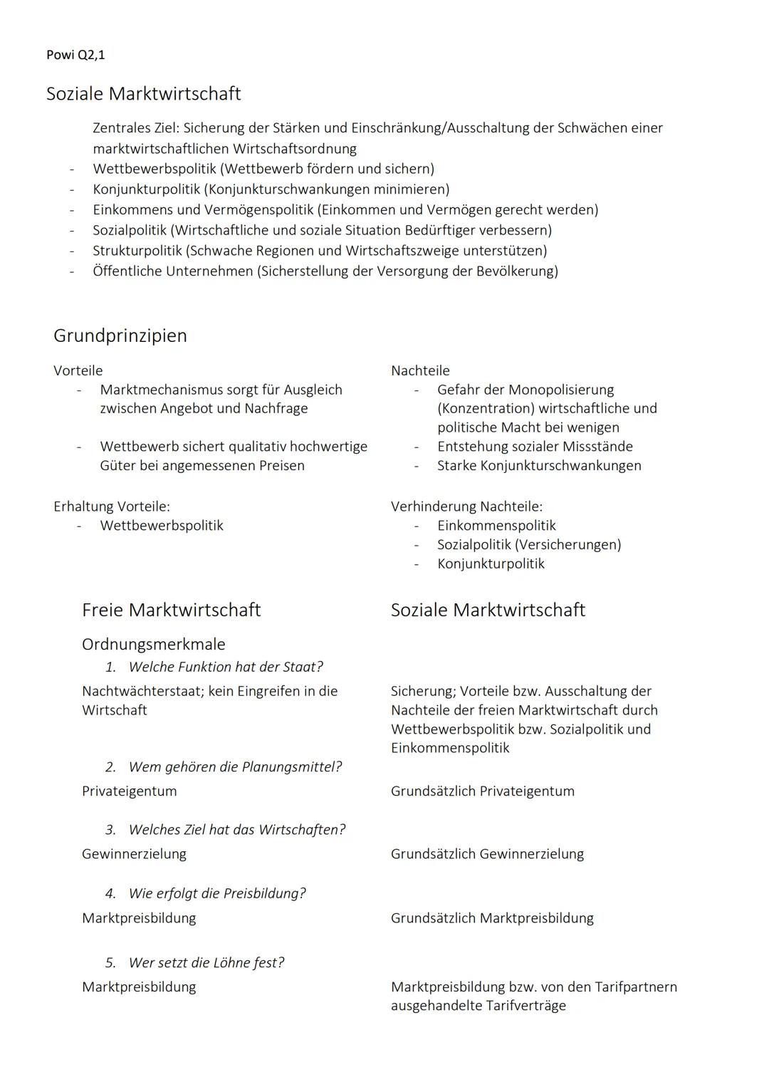 Powi Q2,1

Wirtschaftsordnungen

- Umfasst alle (Rechts-)Normen und Institutionen, die das wirtschaftliche Geschehen in einer
Volkswirtschaf