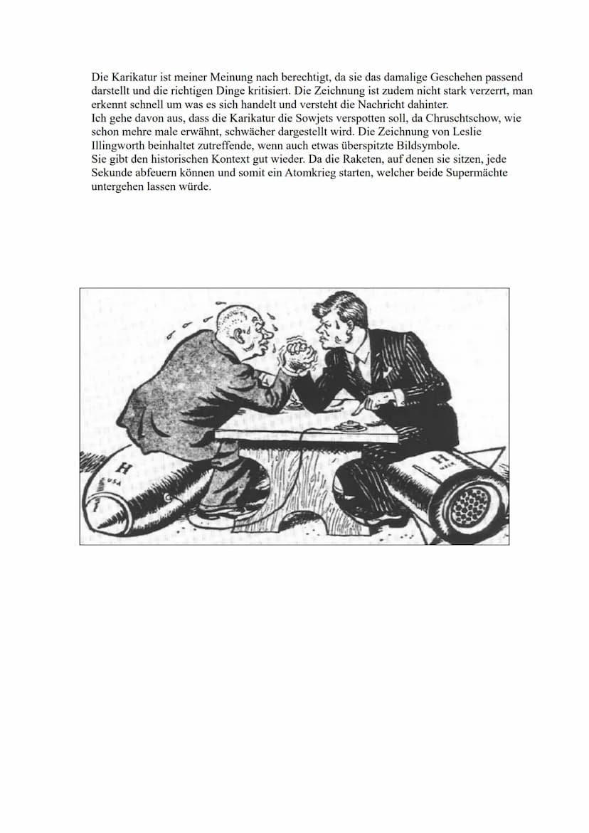 
<p>Die Karikatur "Einverstanden, Herr. Präsident, wir wollen verhandeln" ist im Jahr 1962 in der britischen Zeitung "Daily Mail" erschienen