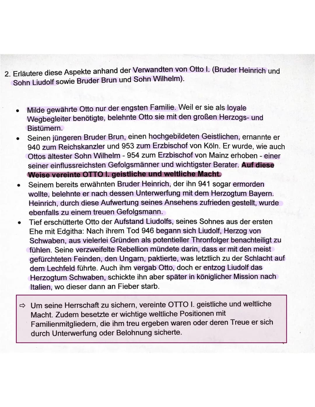 Vorgeschichte
Geschichtsklausur
Das Mittelalter
seil Zeit der Karolinger: Reich und Kirche
Karl der Große (Frankenkönig) 800
→ stellte Wirch