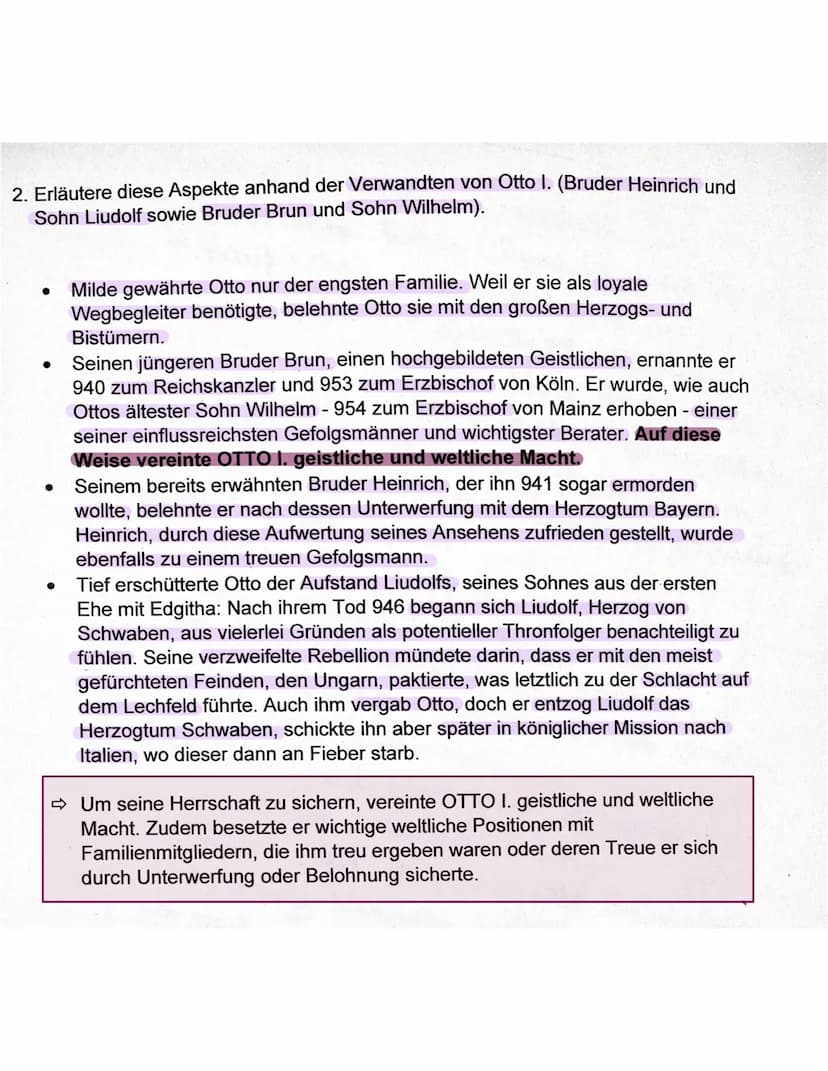 Vorgeschichte
Geschichtsklausur
Das Mittelalter
seil Zeit der Karolinger: Reich und Kirche
Karl der Große (Frankenkönig) 800
→ stellte Wirch