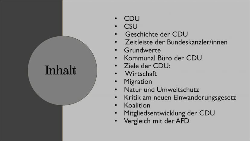 CDU&CSU
Von Lilly, Kresteen und Emily Inhalt
●
●
●
CDU
CSU
Geschichte der CDU
Zeitleiste der Bundeskanzler/innen
Grundwerte
Kommunal Büro de