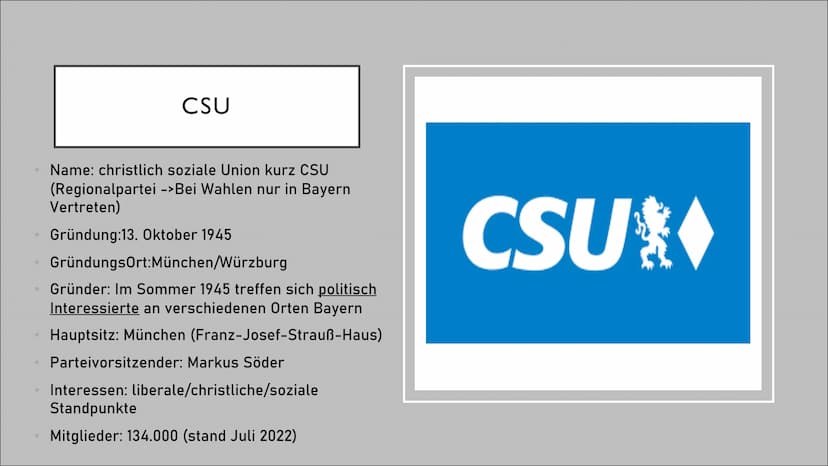 CDU&CSU
Von Lilly, Kresteen und Emily Inhalt
●
●
●
CDU
CSU
Geschichte der CDU
Zeitleiste der Bundeskanzler/innen
Grundwerte
Kommunal Büro de