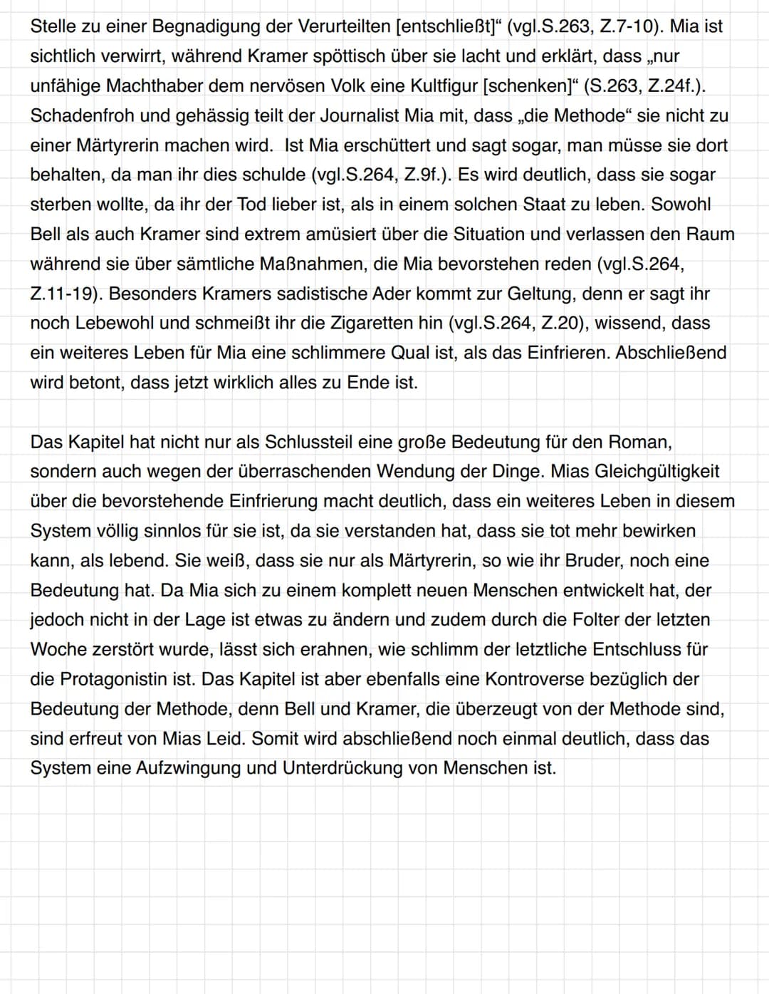 Kapitelanalyse
Der 2009 veröffentlichte Roman ,,Corpus Delicti" von Juli Zeh ist eine Dystopie über
einen fortgeschrittenen Staat des 21. Ja