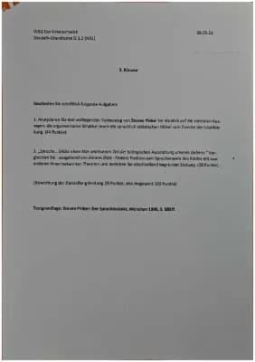 Know D Klausur Sachtextanalyse & zwei weitere Spracherwerbsmodelle, Steven Pinker "Der Sprachinstinkt" thumbnail