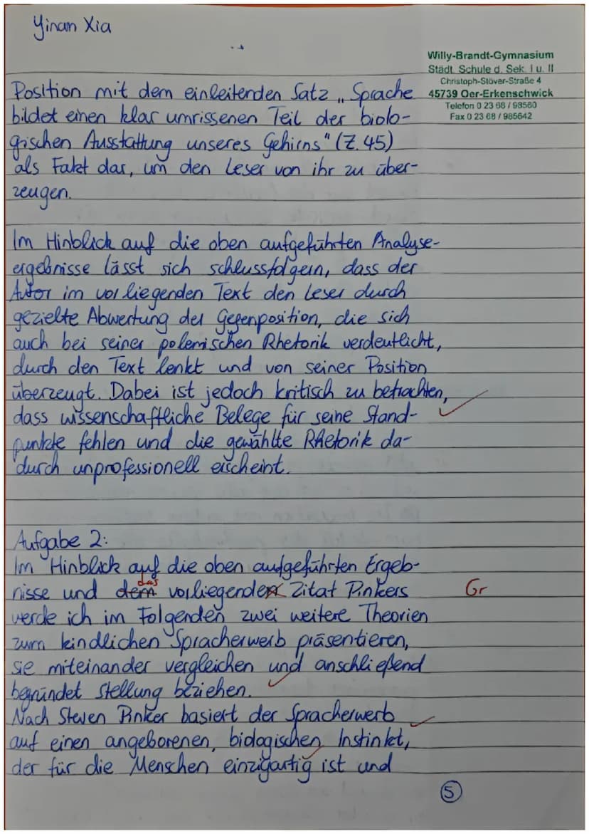 WBG Oer-Erkenschwick
Deutsch-Grundkurse Q 1.2 (NOL)
Bearbeiten Sie schriftlich folgende Aufgaben:
3. Klausur
1. Analysieren Sie den vorliege