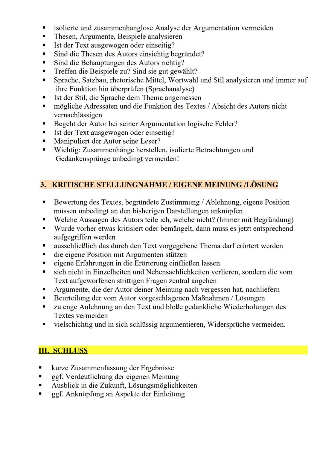# DEUTSCH GK 11

# Grundschema einer Texterörterung

## I. EINLEITUNG

- Nennung von Autor, Titel, Thema
- Text: Anlass, Datum, Textsorte
- 