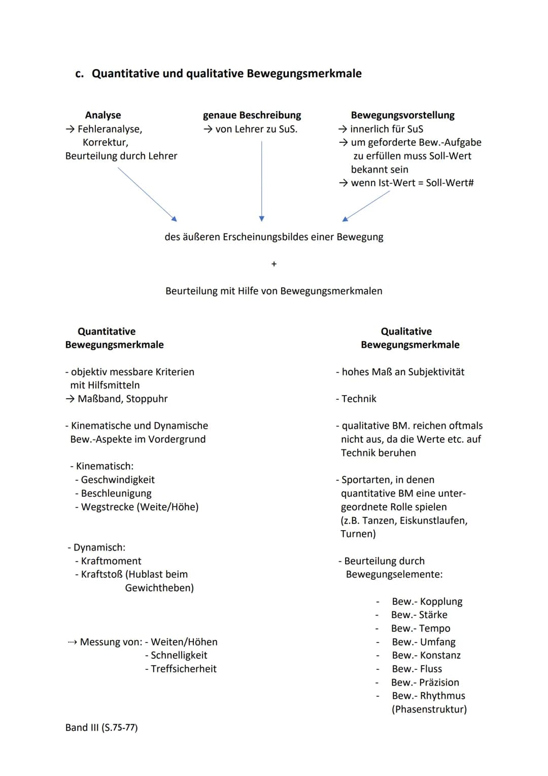 12.1 Bewegungslehre
a) Morphologische Betrachtungsweise
a. Bewegungsbeschreibung
●
●
Untersuchung des äußerlich sichtbaren Teils einer Beweg