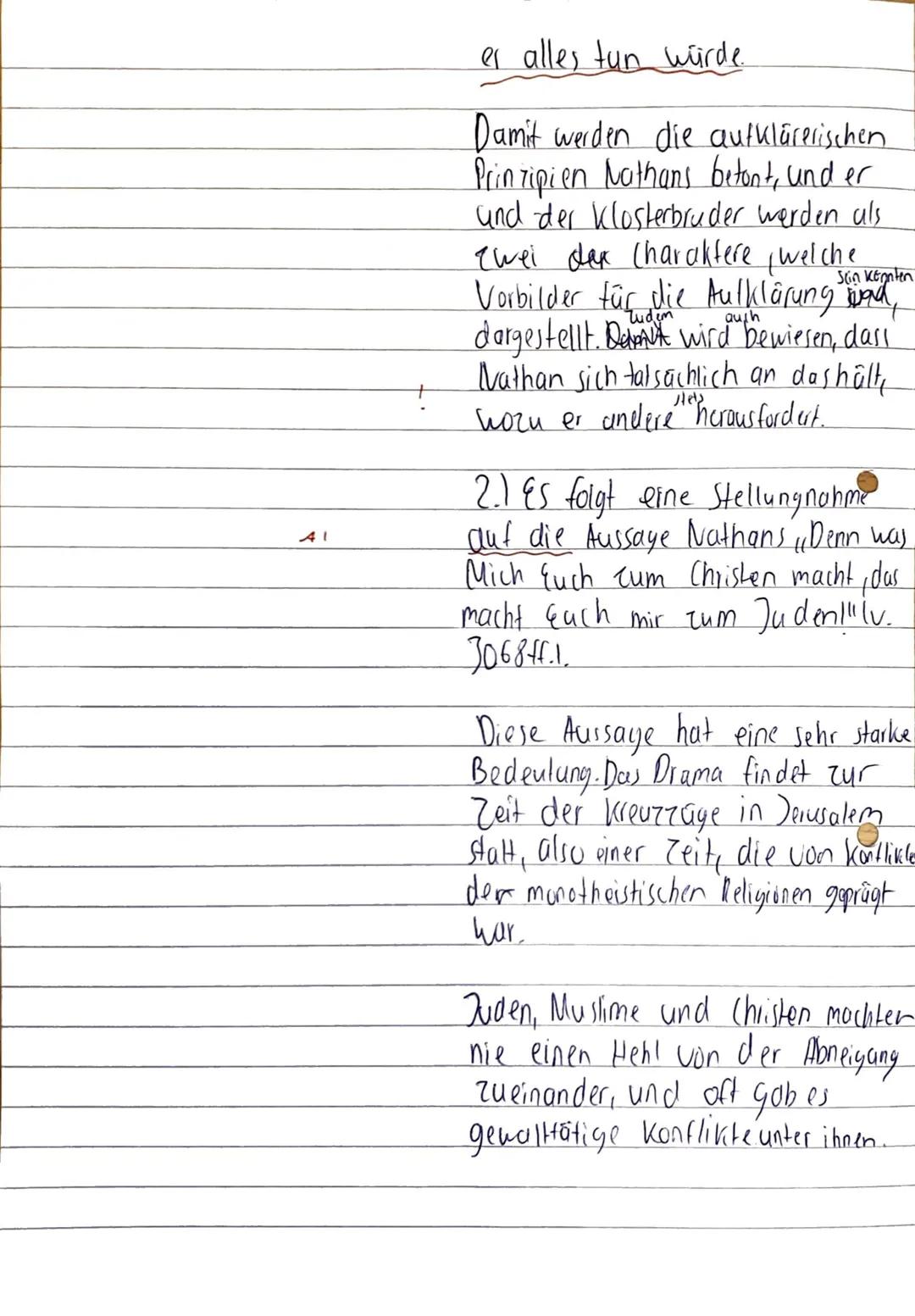 Thema: Gotthold Ephraim Lessing: Nathan der Weise
Aufgabentyp: Analyse eines literarischen Textes mit weiterführendem Schreibauftrag
Aufgabe