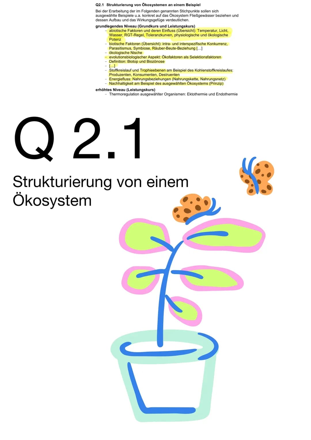 Q2.1 Ökobiologie am Beispiel eines Ökosystems