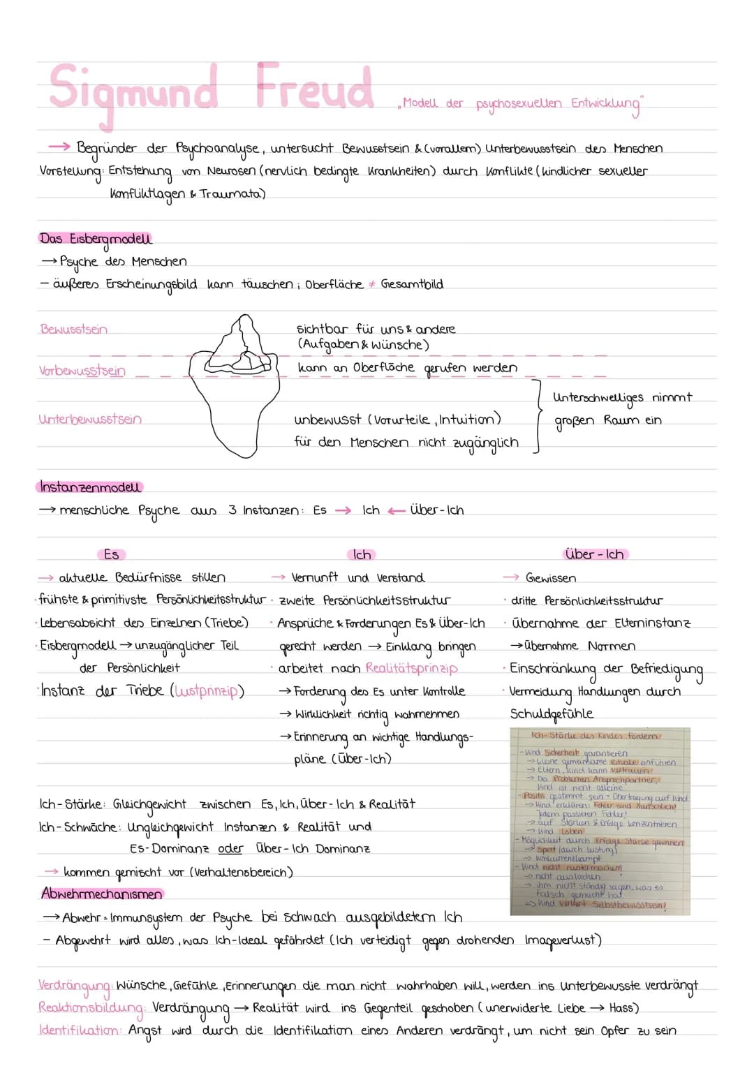 Sigmund Freud
• Modell der psychosexuellen Entwicklung"
• Begründer der Psychoanalyse, untersucht Bewusstsein & (vorallem) Unterbewusstsein 