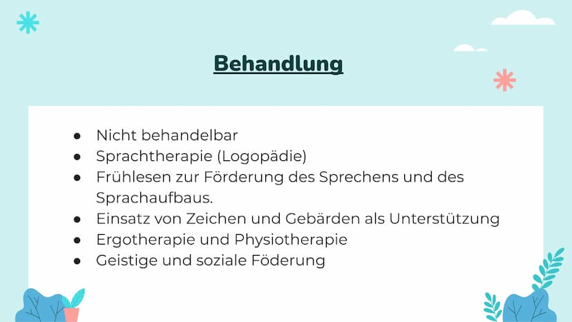 Down-Syndrom
!!!!!
PA Gliederung
- Was ist Trisomie 21?
-
Entdeckung
- Ursache
- Enstehung
- Körperliche Auffälligkeiten
- Behandlung
- Vork