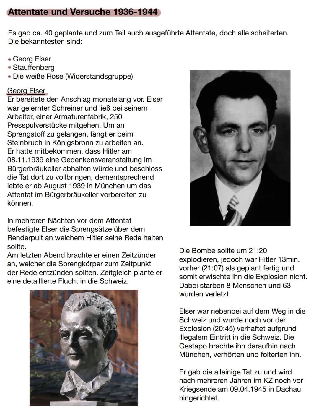 Gründe für den Widerstand
WIDERSTAND IM NATIONALSOZIALISMUS
Es gab:
- politische Gründe (Ablehnung der NS-Ideologie)
-
• religiöse Gründe (A