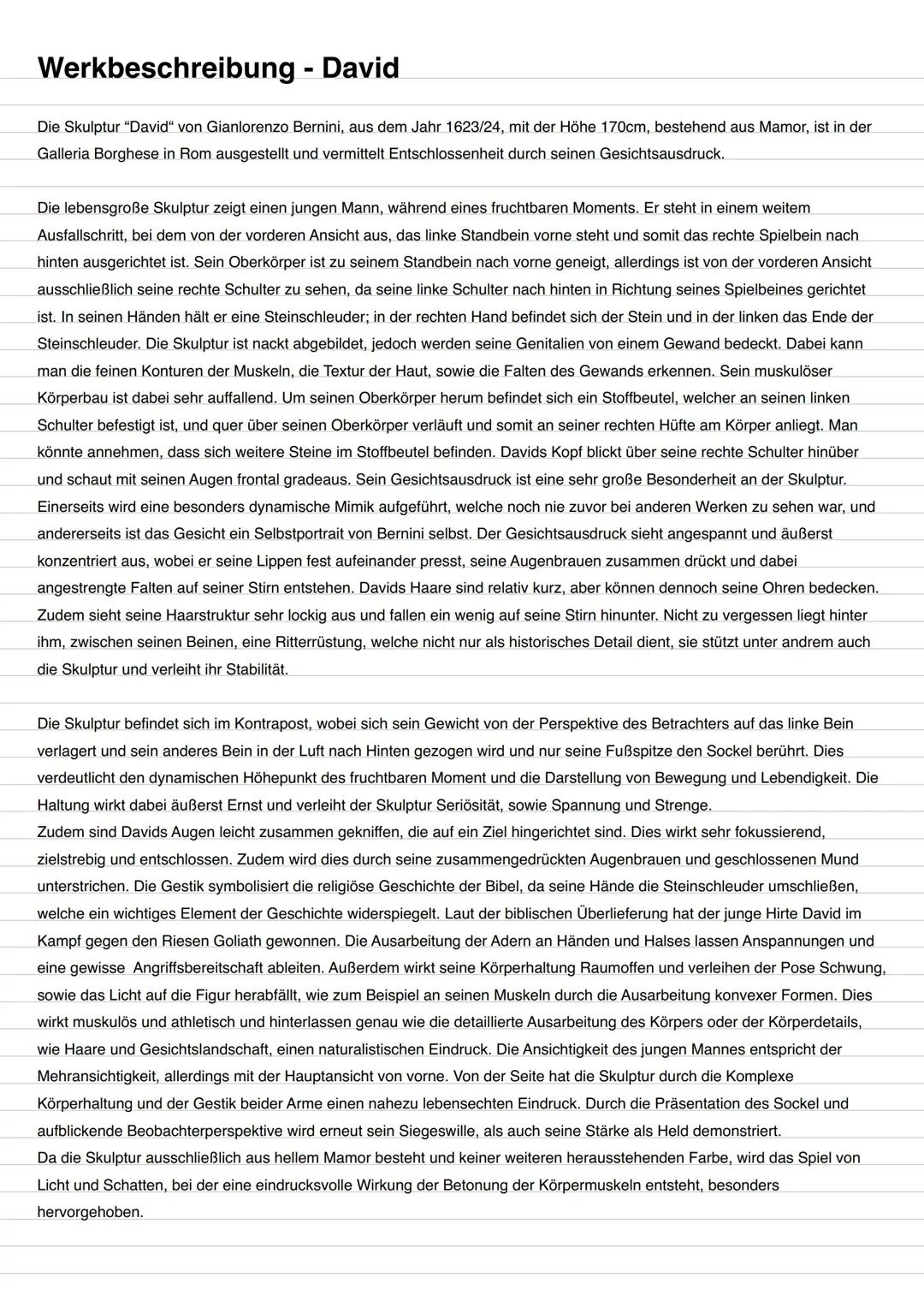 Werkbetrachtung– David von Bernini