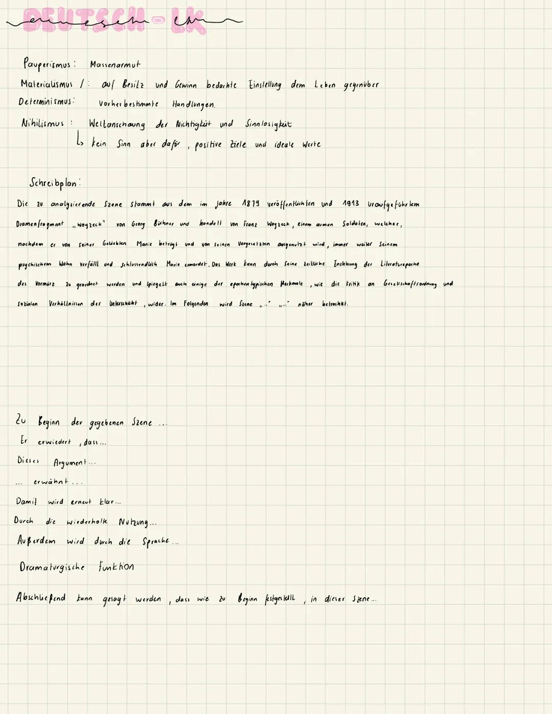  Pauperismus:
Massenarmut
Materialismus / auf Besitz und Gewinn bedachte Einstellung dem Leben gegenüber
Determinismus: Vorher bestimmte Han