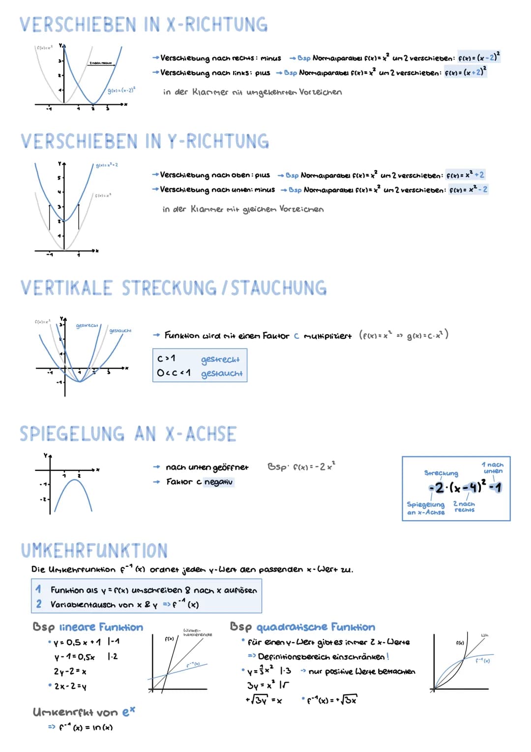 FUNKTIONEN
Lineare Funktion:
ax
Polynomfunktion:
3
2.
Exponentialfunktion:
1 (011)
Grad 1
Grad 2
/Y=e*
| (ue)
konstante Funktion
lineare Fun