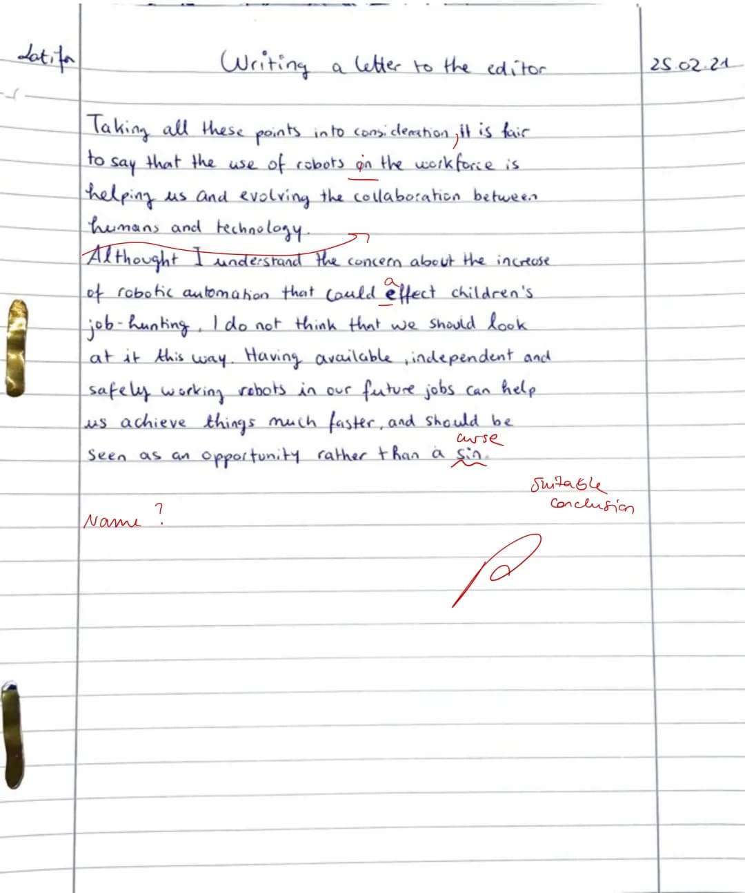 Benutzen Se Blocksatz!)
Latifa, 10.02.21 Analysis of a non-fictional text
no
to
бра се
Correct your text.)
ane sentence.
(I have
In the arti