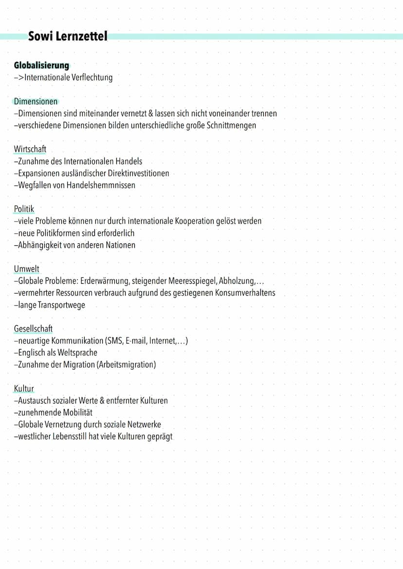 Sowi Lernzettel
Protektionismus & Freihandel
Protektionismus
-> Handelspolitik
->Mithilfe von Protektionistischen Maßnahmen in Form von Hand