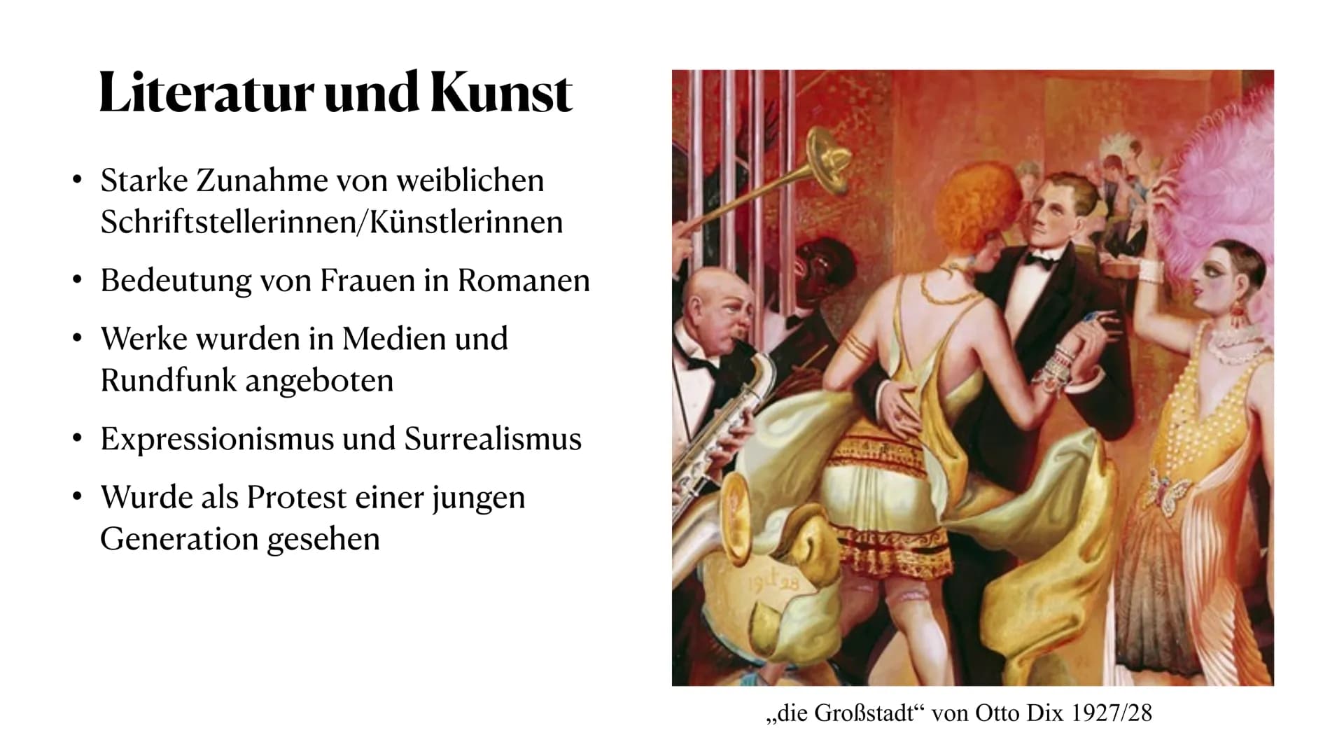 Die Goldenen Zwanziger
Was war an den Goldenen Zwanzigern denn so golden ?
Vivian Rebstock K1 bat Allgemein
• Hochkultur
-Architektur
-Liter
