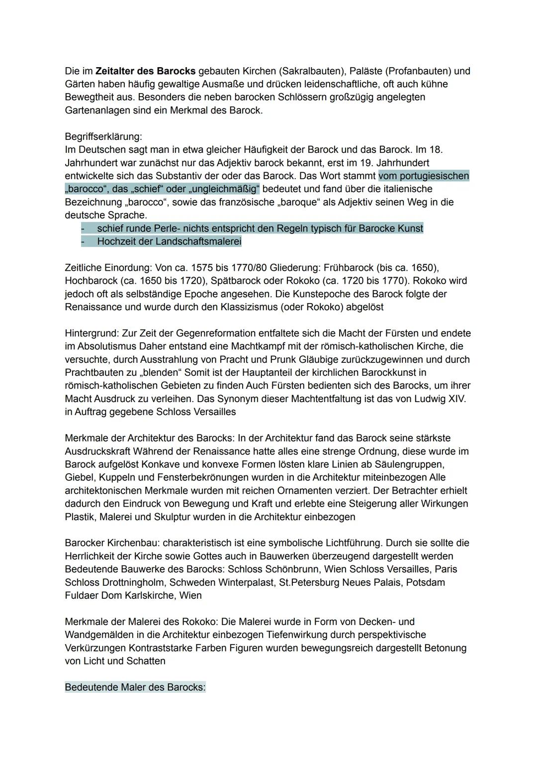 Die im Zeitalter des Barocks gebauten Kirchen (Sakralbauten), Paläste (Profanbauten) und
Gärten haben häufig gewaltige Ausmaße und drücken l