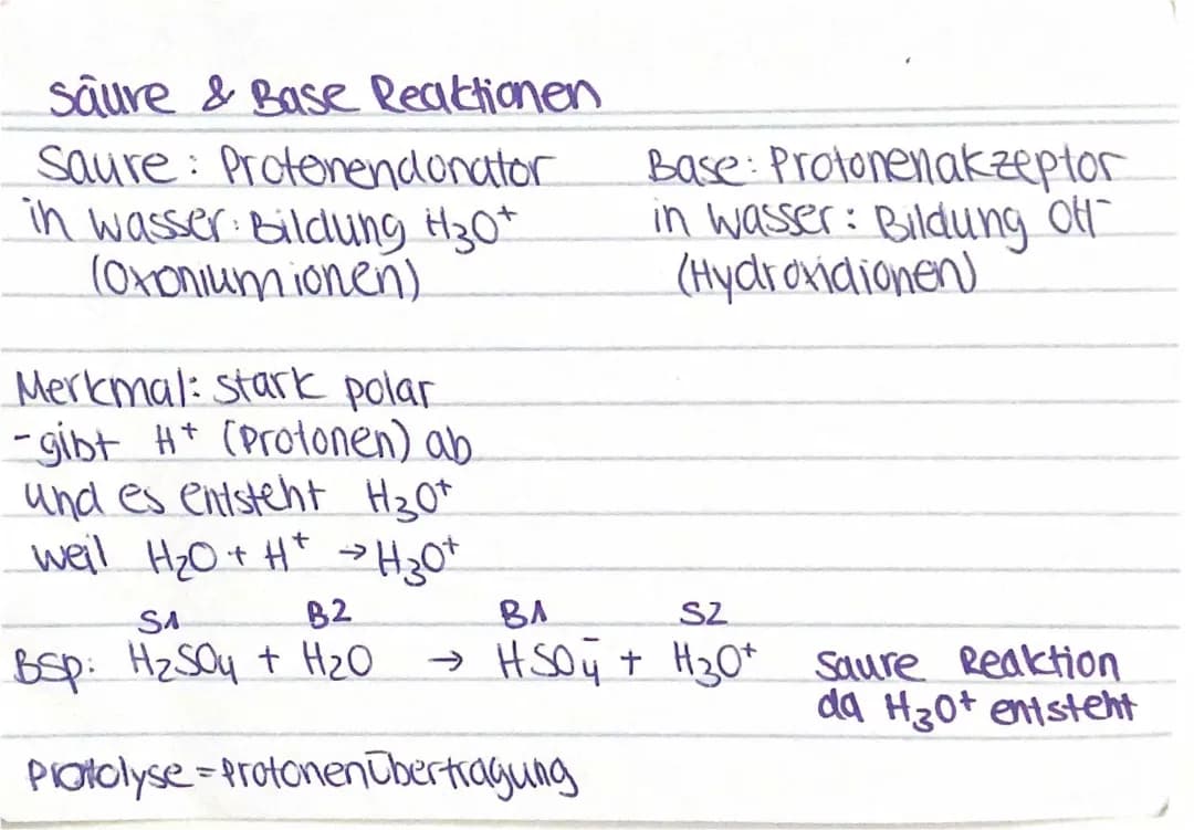 Säure-Base Reaktionen