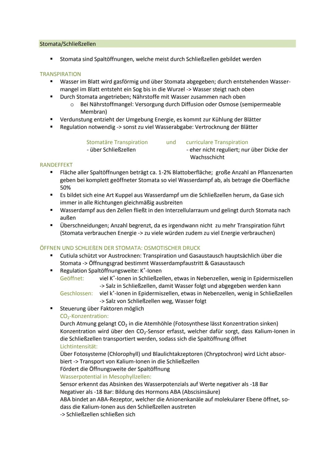 Bedeutung:
■
■
■
Chlorophyll (grüner Farbstoff der Pflanzen) spielt eine zentrale Rolle bei der Fotosynthese
O kann Licht absorbieren, wodur