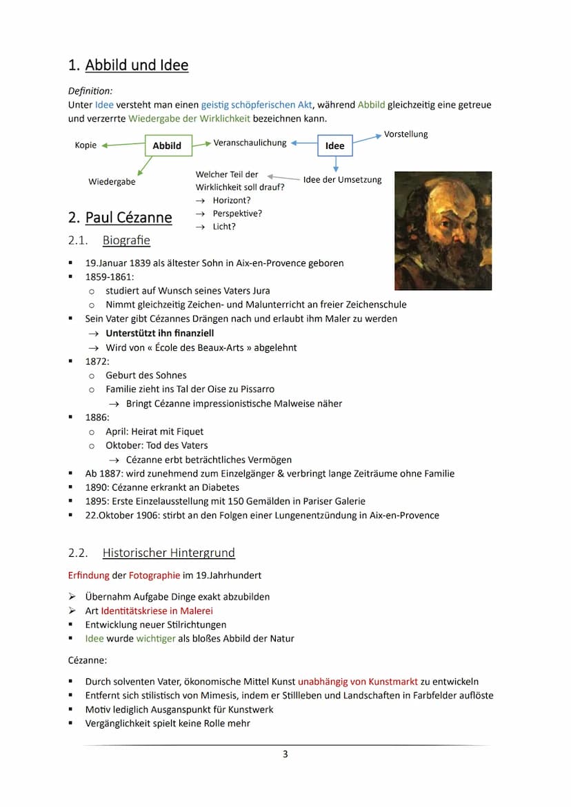 ABI 2023 - Abbild und Idee
Inhaltsverzeichnis
1. Abbild und Idee
2.
Paul Cézanne
3.
4.
2.1. Biografie...
2.2. Historischer Hintergrund.
2.3.