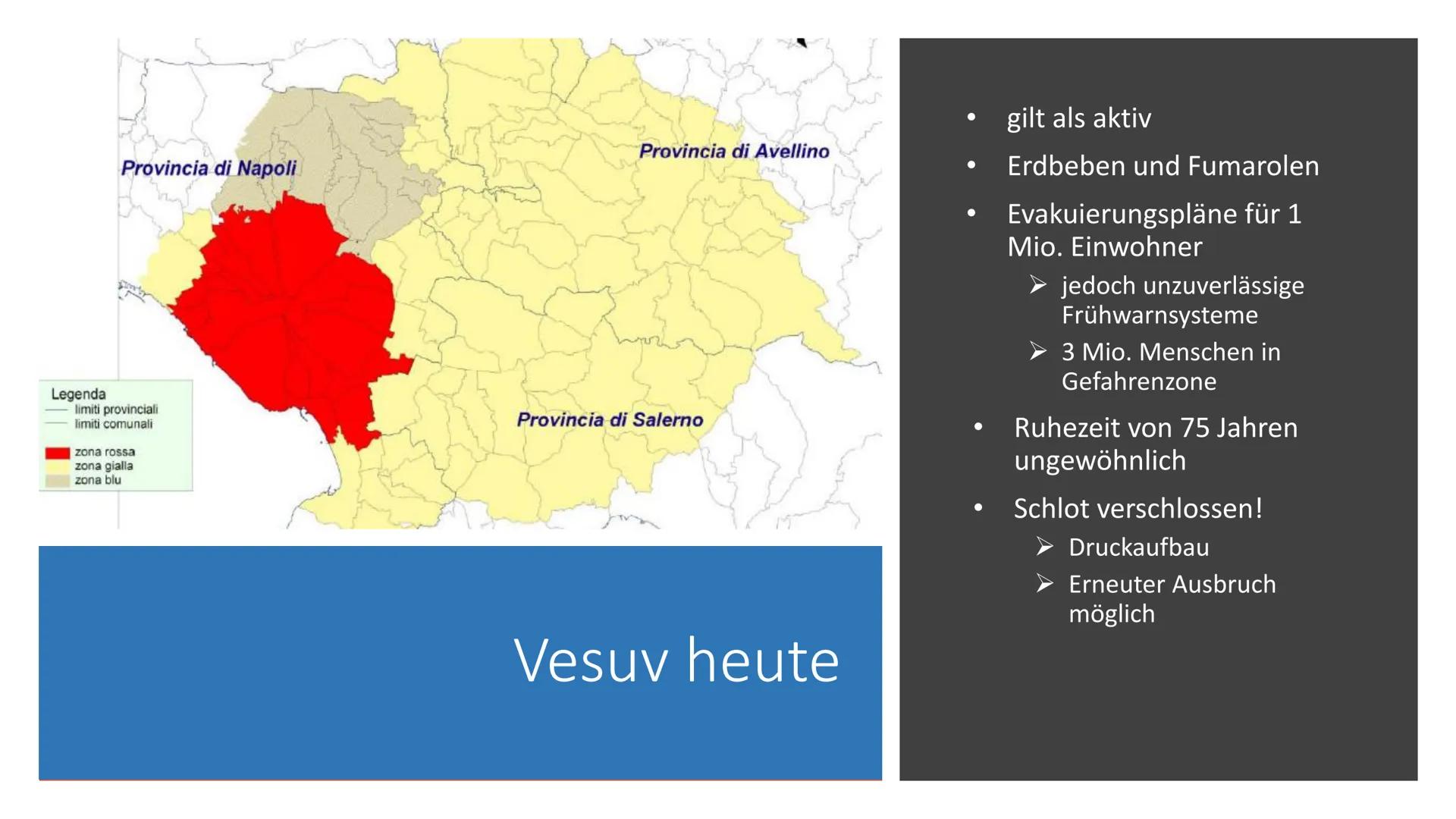 Vesuv
"Der Schicksalsberg am Golf von
Neapel" Gliederung
Allgemeine Fakten
Entstehung des Vesuvs
Ausbruch des Vesuvs 79 n. Chr. und seine Fo