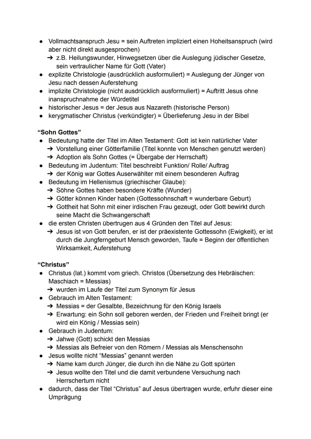 Religion Klausur
Jesus aus der Sicht anderer Religionen
Christentum
• Jesus als
Gott und
Messias
● Jesus war Jude: Jesus als (jüdischer) Gla