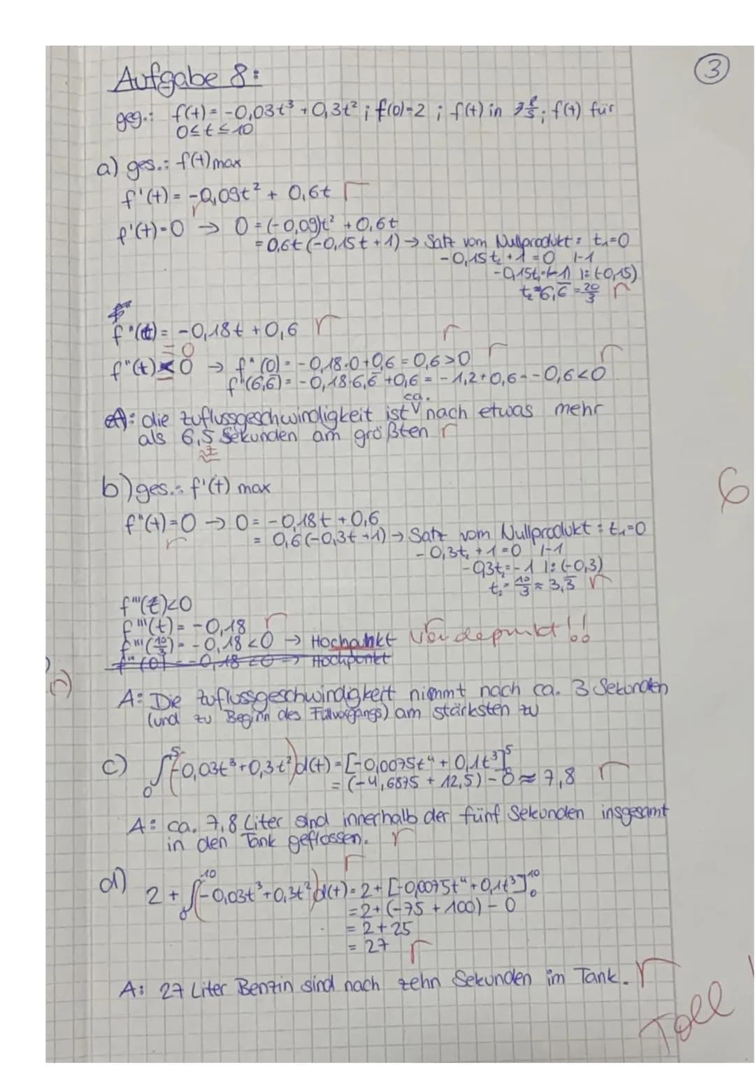 J1 m (GA)
Name: Josephine Pellegrino
Aufgabe 2:
Berechne das Integral.
²²x²dx
MATHEMATIK
Klausur Nr. 2
TEIL A: Ohne Hilfsmittel
Aufgabe 1:
B