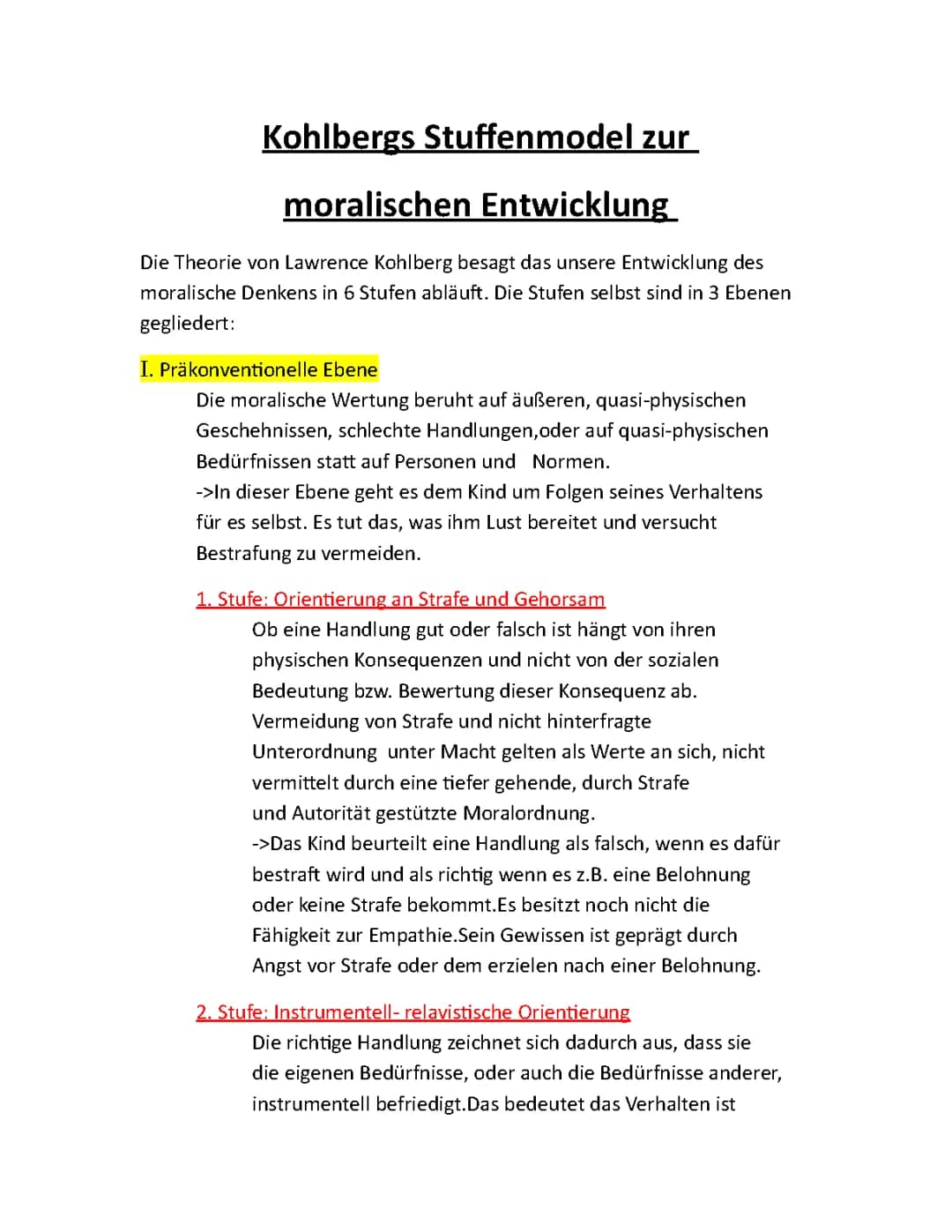 Kohlberg Stufenmodell einfach erklärt - PDF, Beispiele & Unterrichtsmaterial