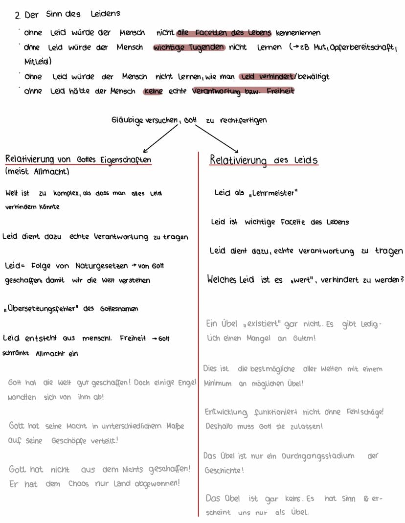 Die Theodizee Problematik
gibt es vermutlich, seit es Gottesvorstellungen gibt
besonders bei monotheistischen Vorstellungen
• bekannteste fo