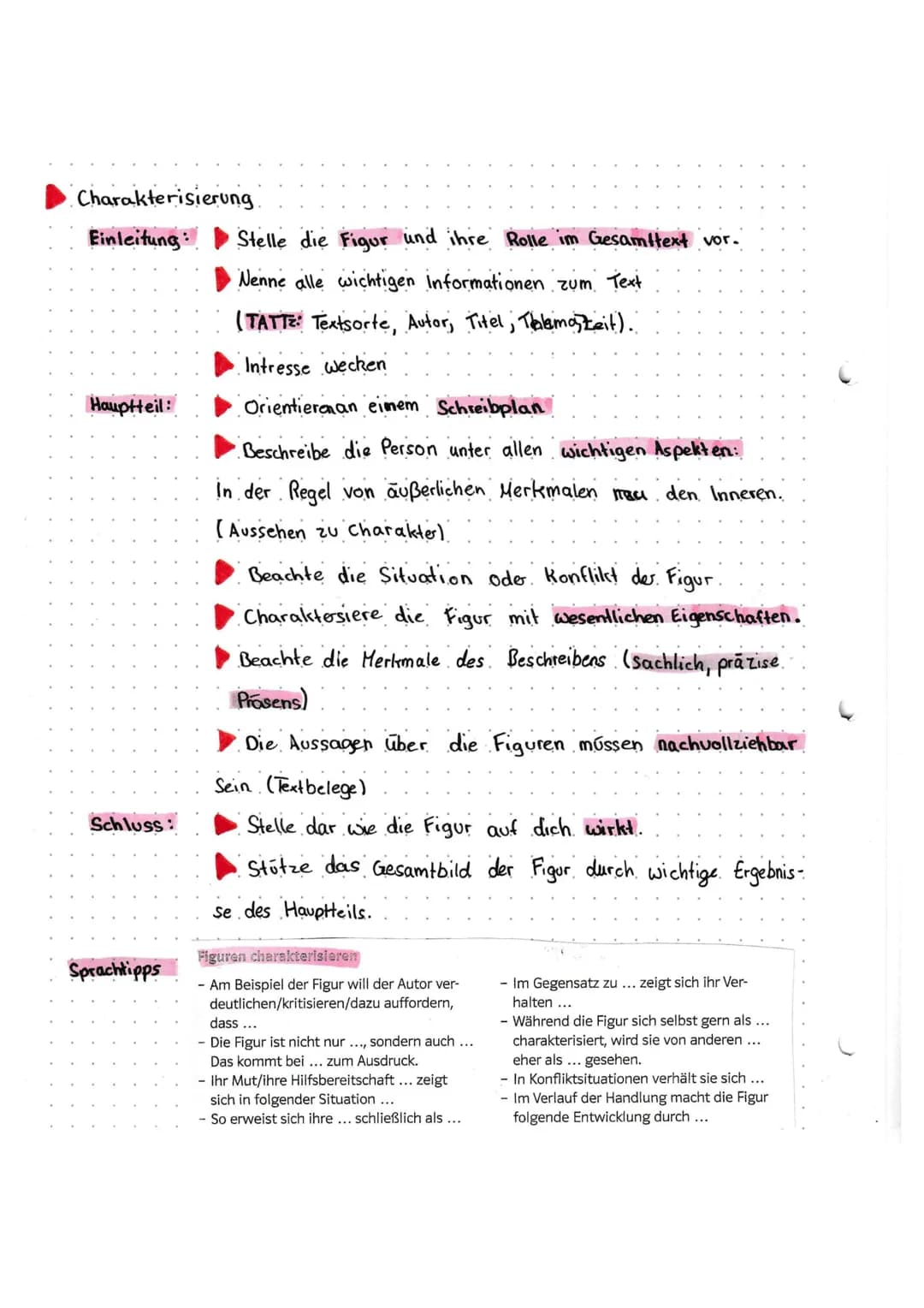 PODODD
Deutsch
Charakterisierung.
Die Charakter sierung einer Figur soll sowohl direkt als auch indirekt.
erfolgen. Sie geht viel weiter als