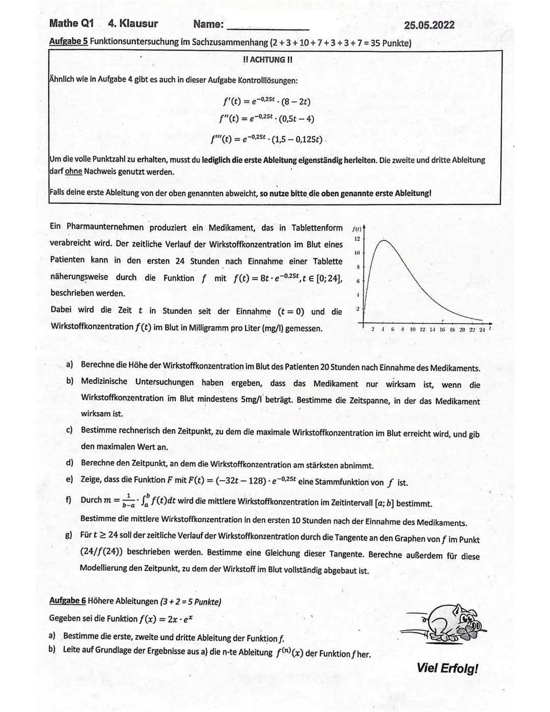 Mathe Q1
Checkliste:
4. Klausur
Name:
Prüfungsteil 1: ohne GTR, ohne Formelsammlung (max. 30 min.)
0
Lass bitte überall etwa 6cm Rand frei (