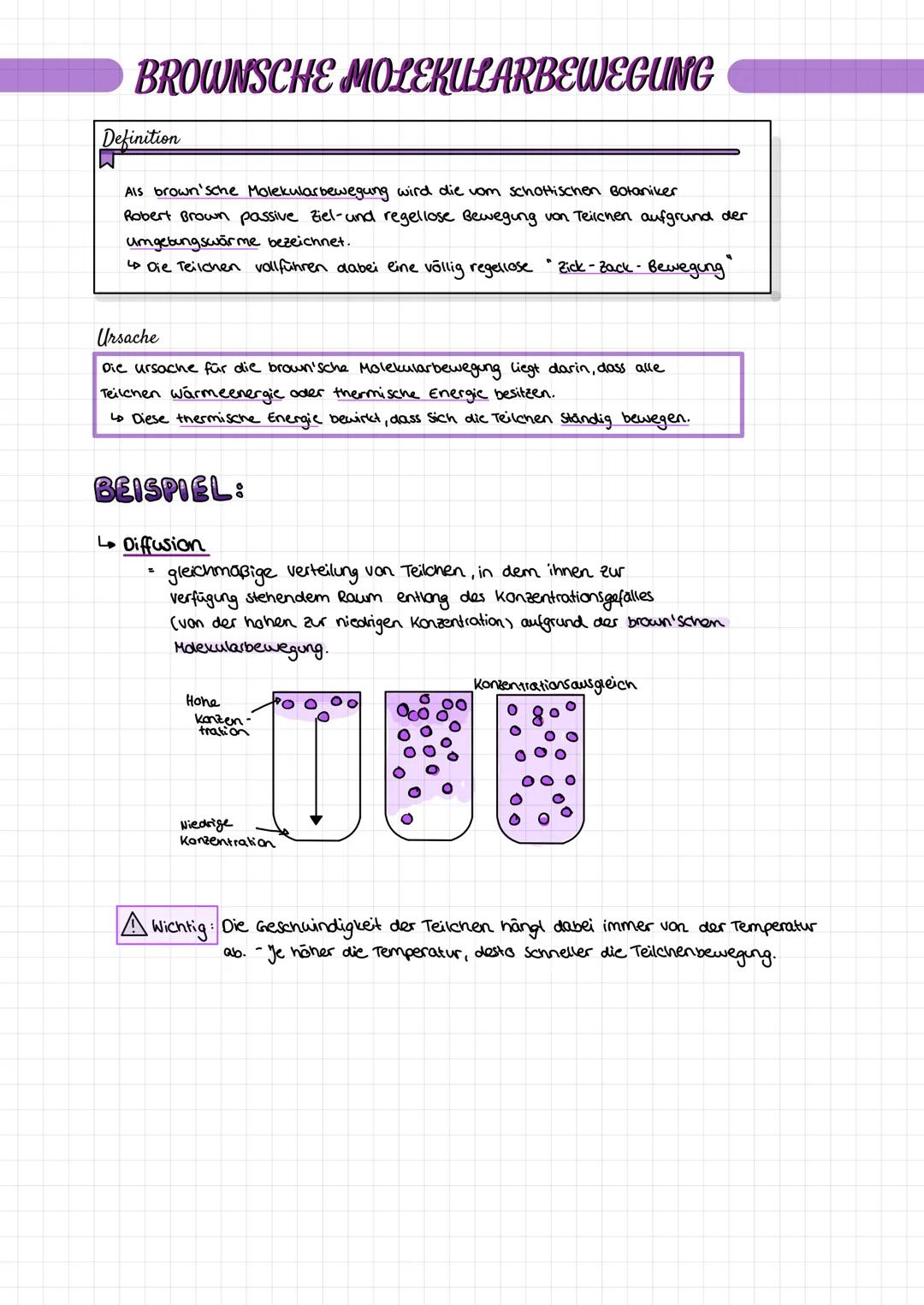 # BROWNSCHE MOLEKULARBEWEGUNG

Definition

M
Als brown'sche Molekularbewegung wird die vom schottischen Botaniker
Robert Brown passive Ziel-
