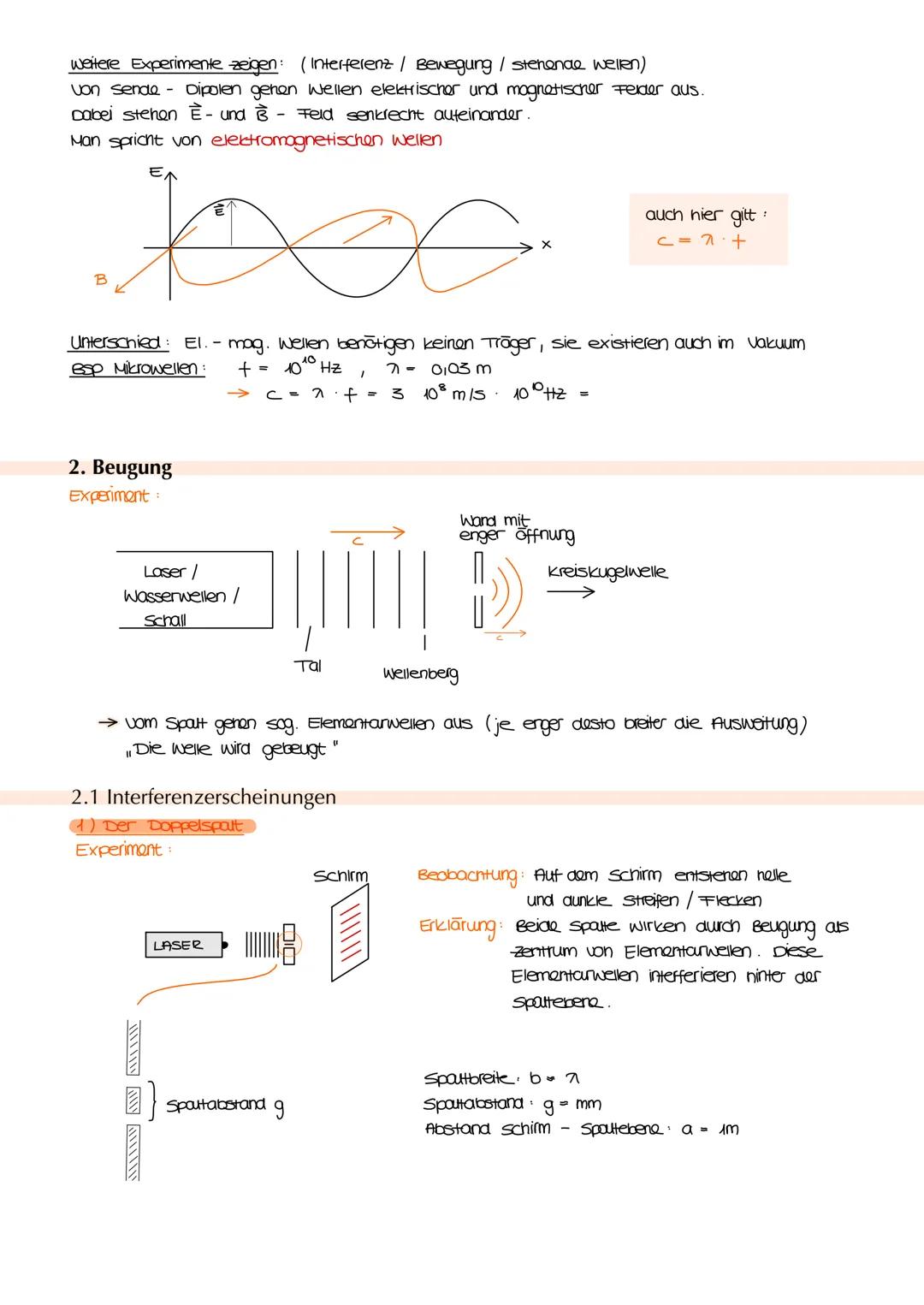 PHYSIK KLAUSUR 2
1. elektromagnetische Wellen
wiederholung schwingtreis:
Beispiel: L = 10mt ; C = 5nF
1
→ + = =
ZTT₁ VL.C
L= Mr . Mo
٤٥
C = 