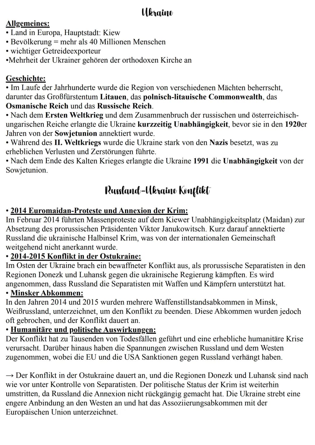 Internationale Konflikte
→ Welche Faktoren tragen zur Eskalation bzw. zur Deeskalation von Konfilkten bei?
Deeskalation: Kompromisse / Berei