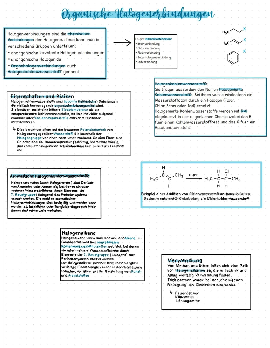 Organische Halogenerbindungen
Halogenverbindungen sind die chemischen
Verbindungen der Halogene. diese kann man in
verschiedene Gruppen unte