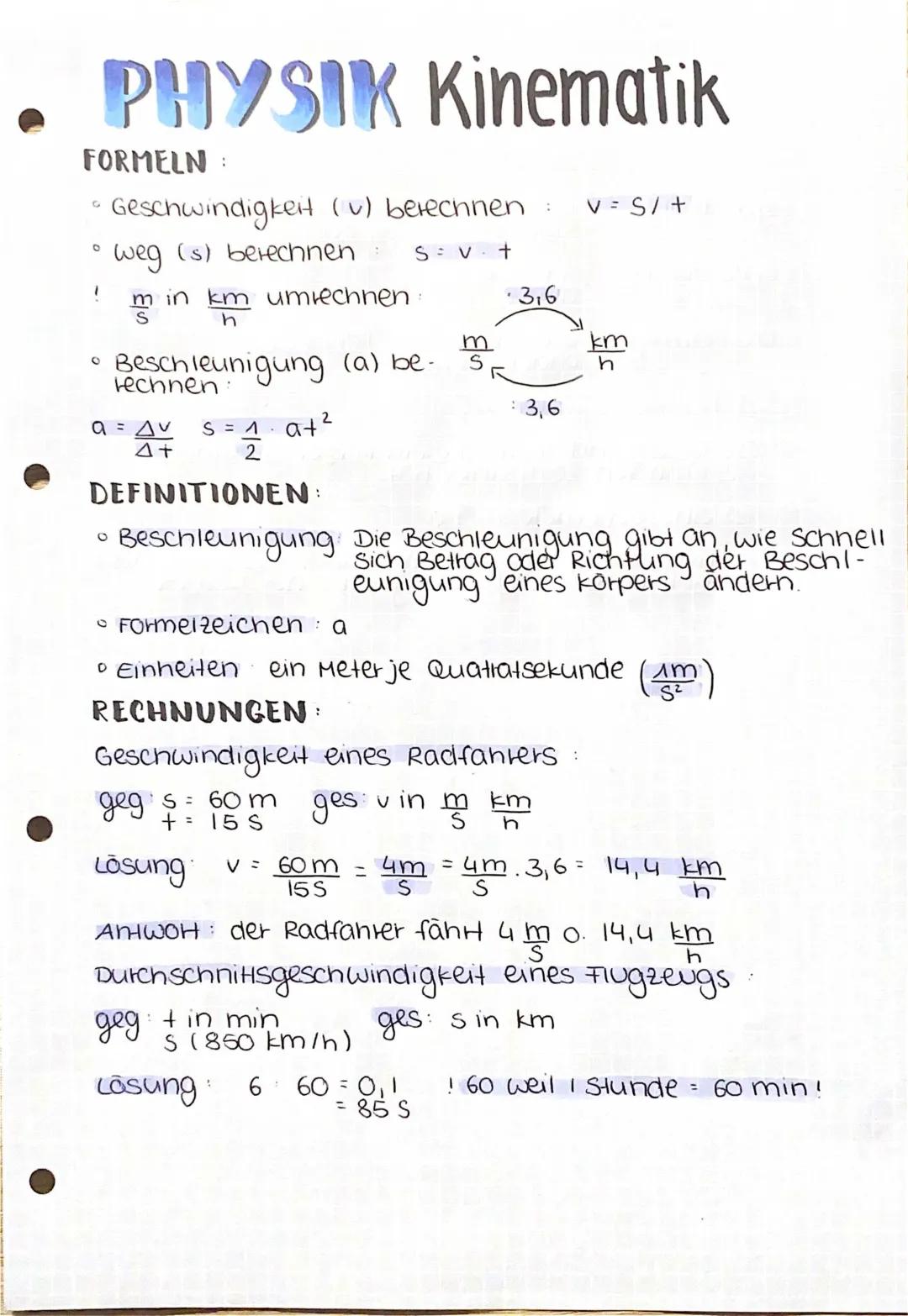 - Kinematik
