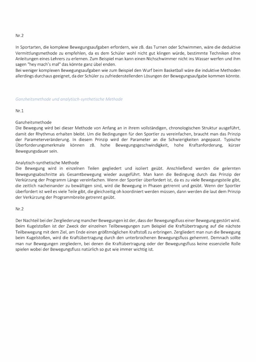 Das motorische Lernen
Nr.1
Das motorische lernen: ist an Übungsprozesse gebunden, damit die Bewegung im Gedächtnis gespeichert wird. Es führ