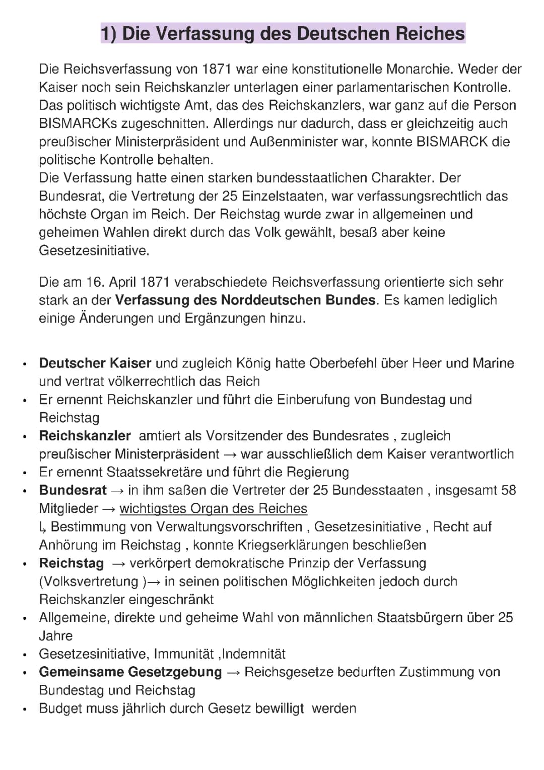 Die Verfassung des Deutschen Reichs  