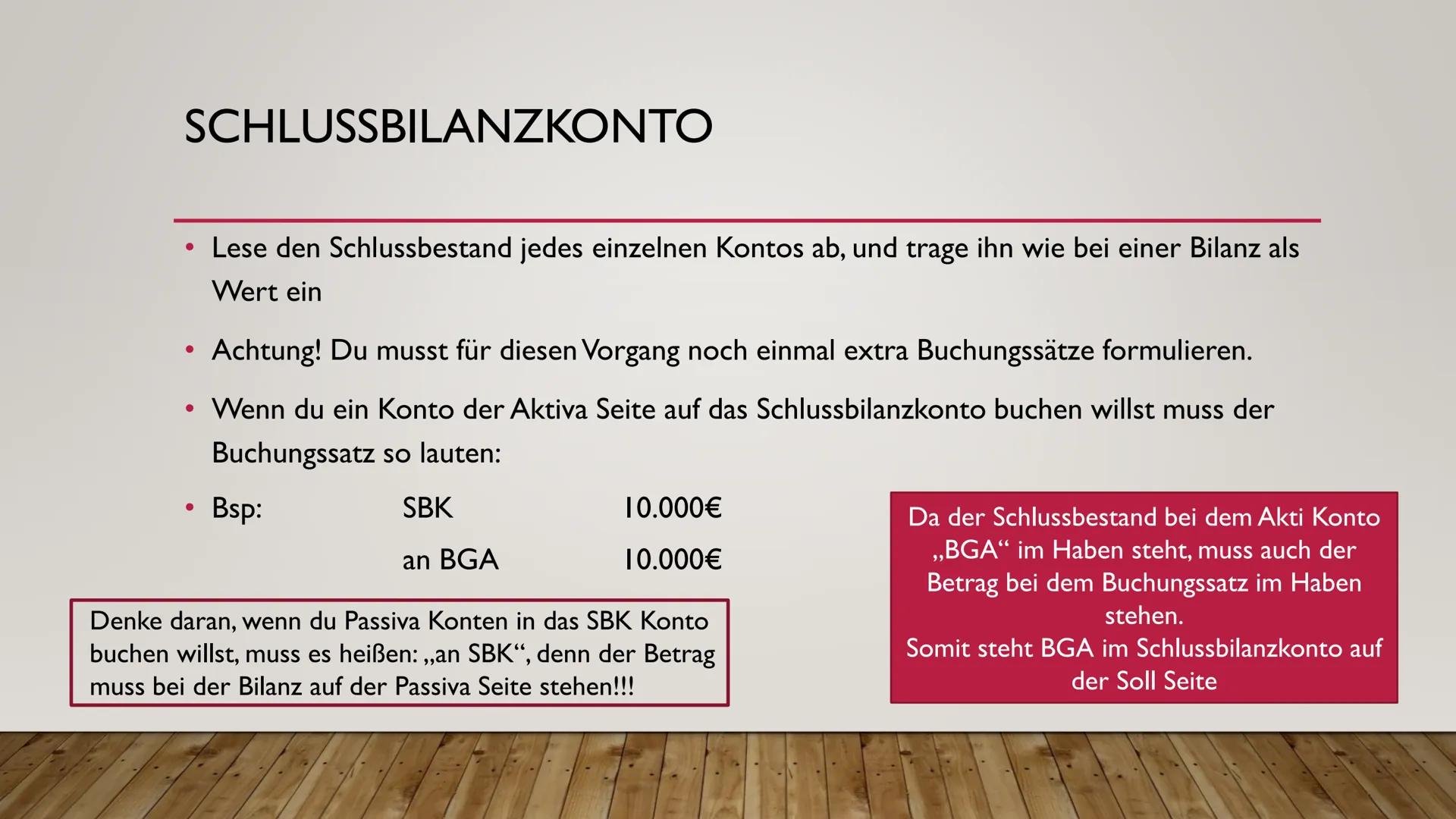 BESTANDSKONTEN
FÜR EINSTEIGER HIER LERNST DU:
●
●
Das erstellen von Bestandskonten anhand einer Eröffnungsbilanz
Die Führung dieser Konten
D