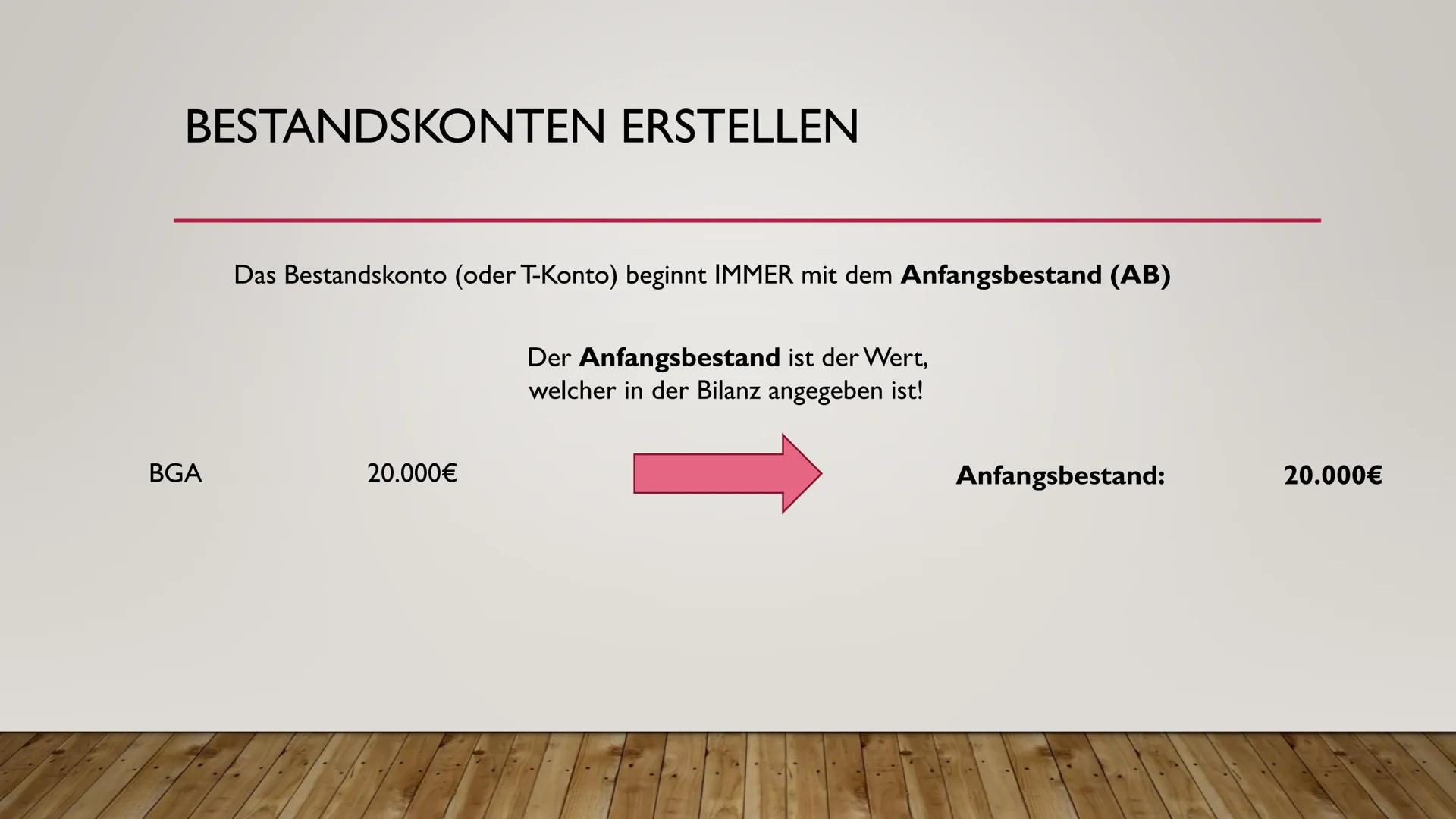 BESTANDSKONTEN
FÜR EINSTEIGER HIER LERNST DU:
●
●
Das erstellen von Bestandskonten anhand einer Eröffnungsbilanz
Die Führung dieser Konten
D