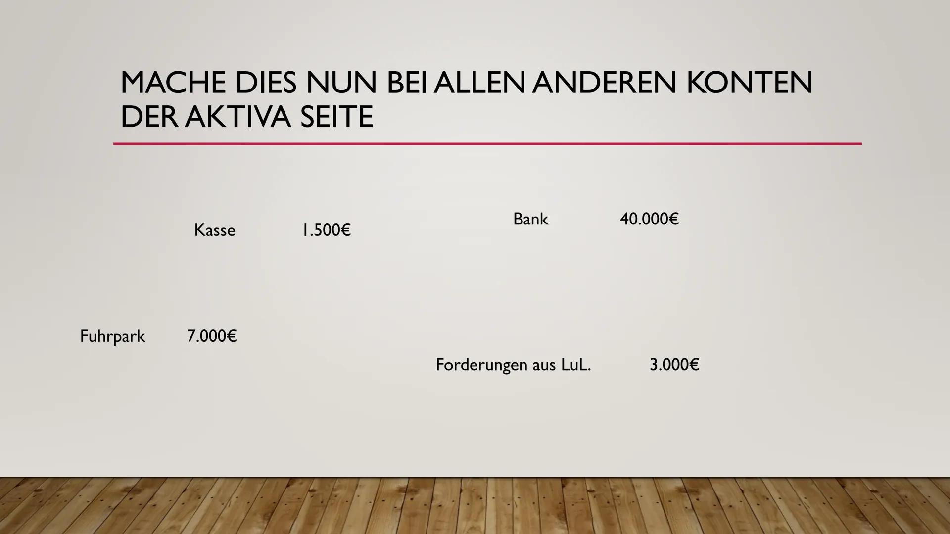 BESTANDSKONTEN
FÜR EINSTEIGER HIER LERNST DU:
●
●
Das erstellen von Bestandskonten anhand einer Eröffnungsbilanz
Die Führung dieser Konten
D