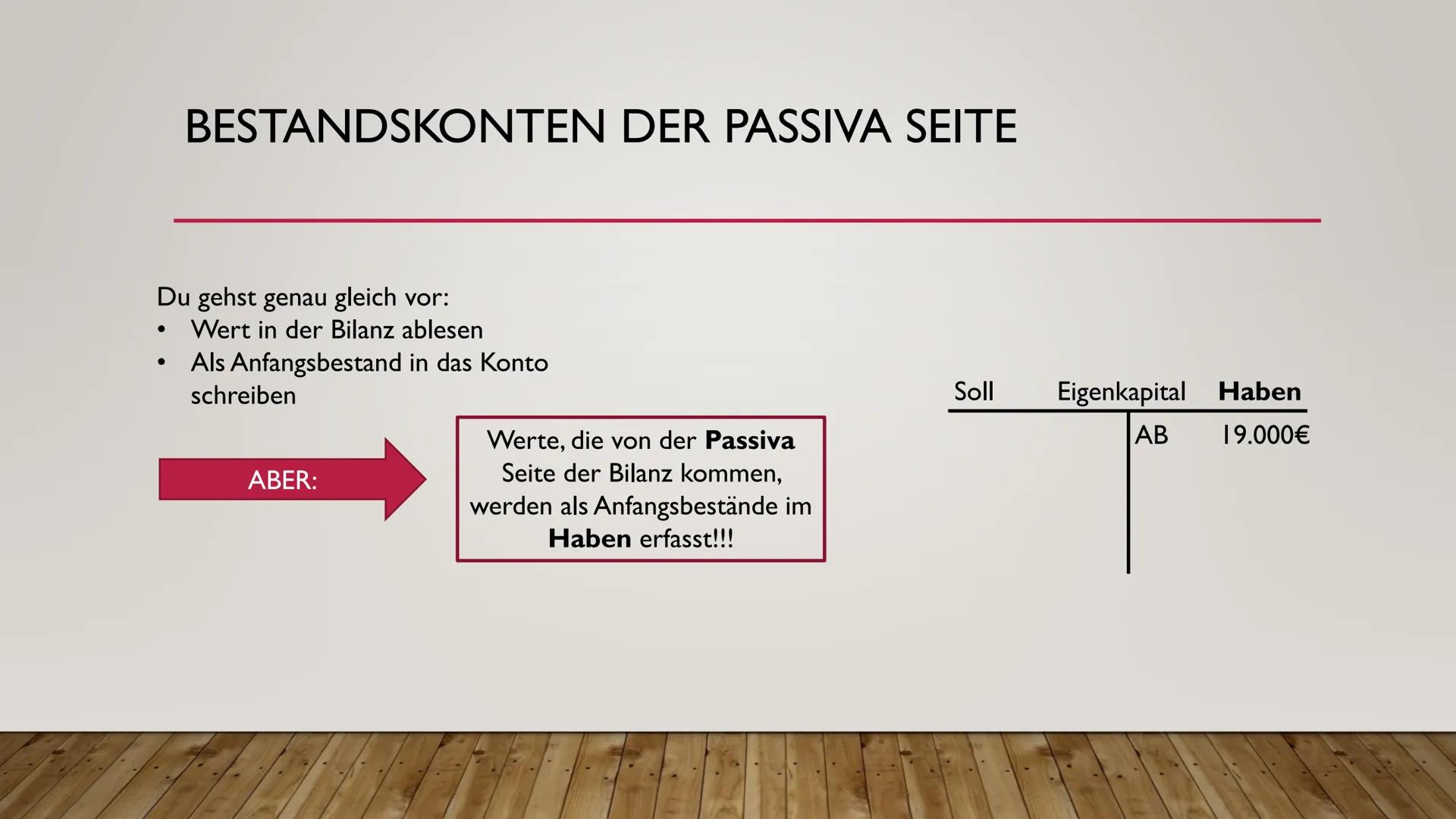 BESTANDSKONTEN
FÜR EINSTEIGER HIER LERNST DU:
●
●
Das erstellen von Bestandskonten anhand einer Eröffnungsbilanz
Die Führung dieser Konten
D