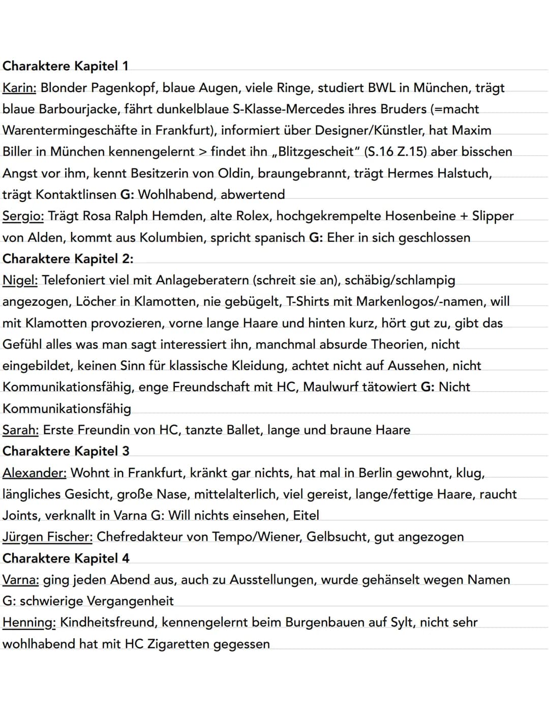 Buch Zusammenfassung ,,Faserland"
Kapitel 1 (S.13-24) Zusammenfassung: Reise startet auf Sylt, Hauptcharakter trinkt Jever,
hat sich mit Kar