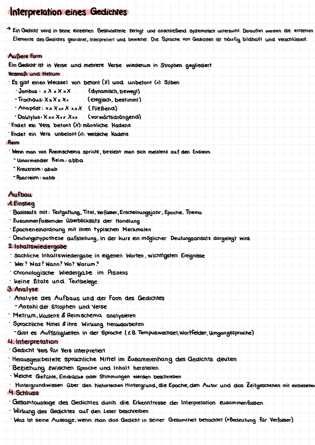 Deutsch Abitur 2022
Epochen
Deutungshypothese
Inhaltsangabe
Literarische Erörterung
Interpretation Kurzprosa
Interpretation Gedicht
Gedichts
