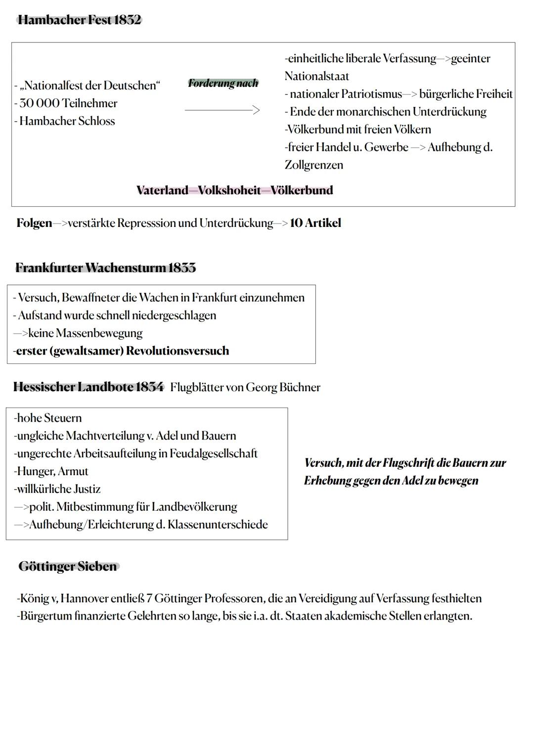 Lernzettel Geschichte LK Klausur 12.12.2022
Vormärz von 1815 (Wiener Kongress)- 1848 (Märzrevolution)
Politische und gesellschaftliche Krise