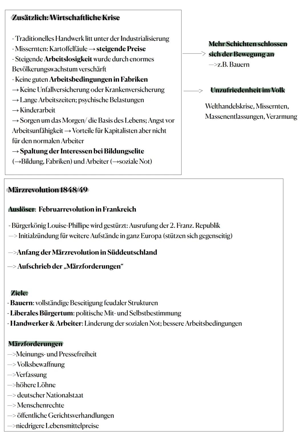 Lernzettel Geschichte LK Klausur 12.12.2022
Vormärz von 1815 (Wiener Kongress)- 1848 (Märzrevolution)
Politische und gesellschaftliche Krise