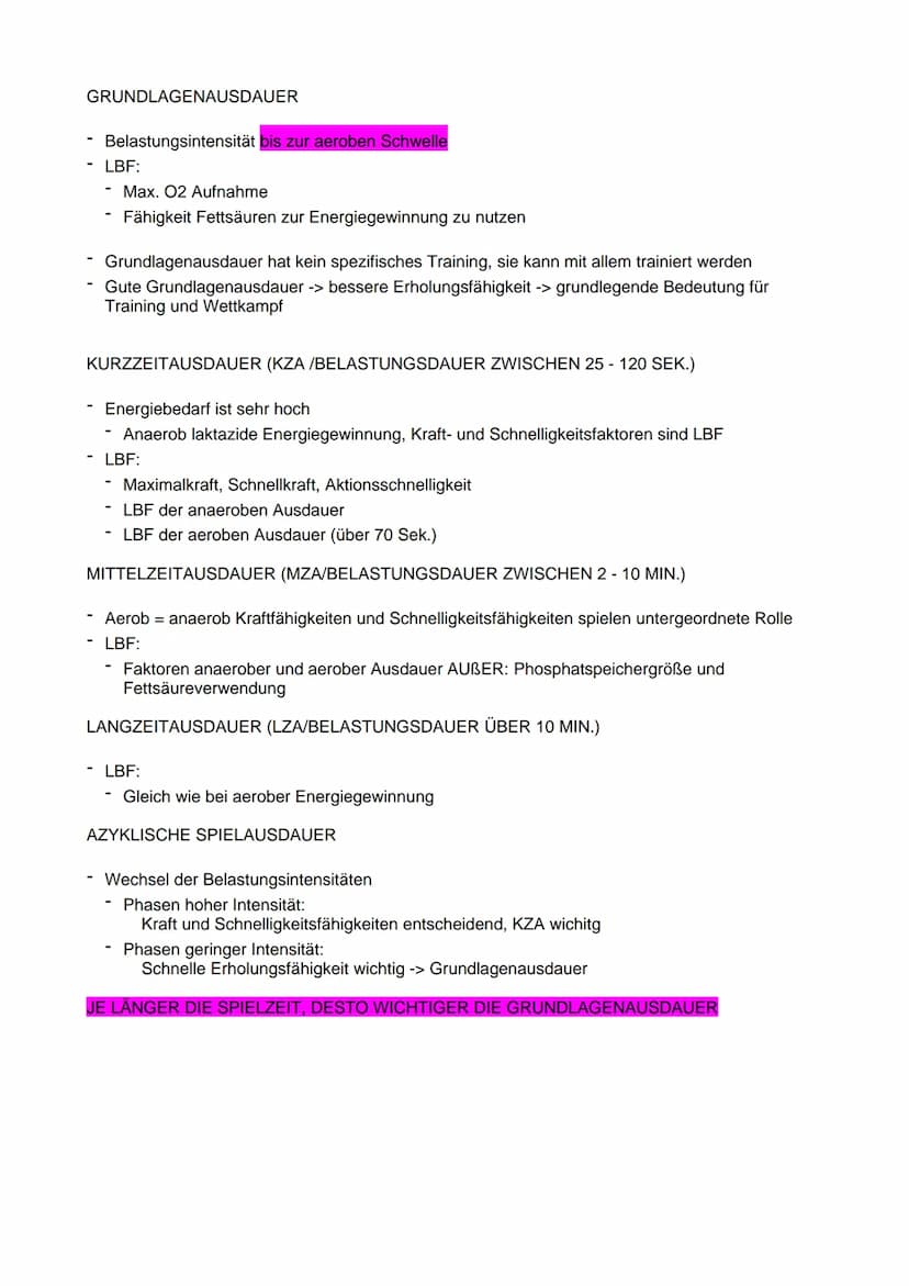 Allgemeine Gesetzmäßigkeiten und Trainingsprinzipien
1) QUALITÄTSGESETZ
,,Spezifische Reize bewirken spezifische Anpassungsreaktionen"
2) HO